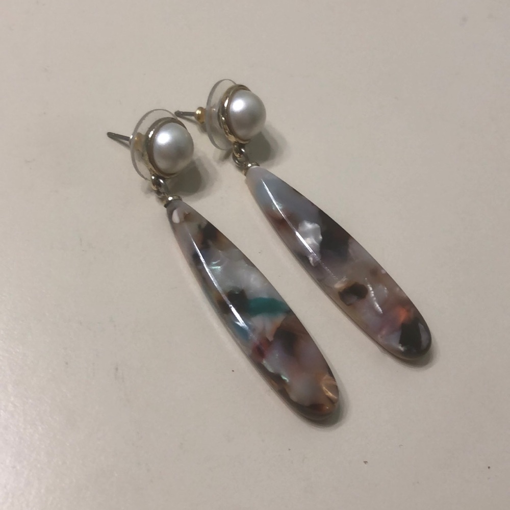 Modern Teardrop Resin Earrings